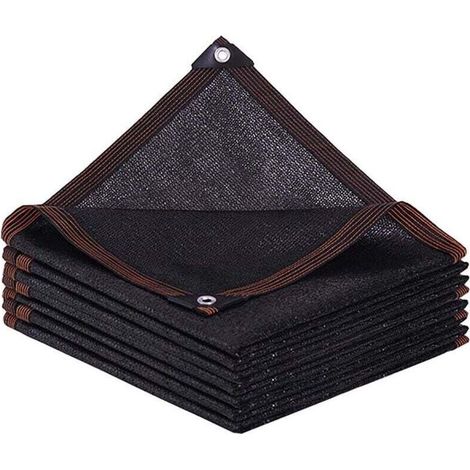 Rechteckiges Sonnensegel/Sonnenschutznetz mit Ösen für Balkon, Gewächshaus, Garten, Pergola, Terrasse/Rasen – 2 x 4 m – Schwarz (1/5)