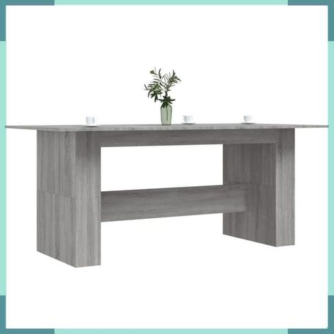 838193 Table à dner sonoma gris 180x90x76 cm bois d'ingénierie (1/5)