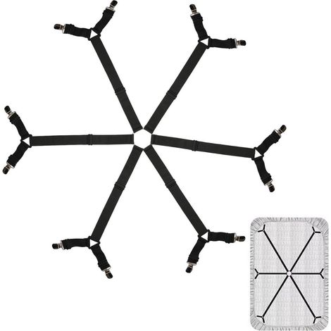 Tendeurs de draps réglables avec clips pour tous les matelas, 28-130cm
