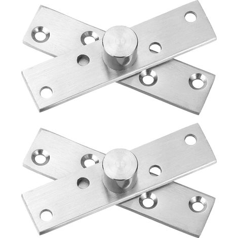 2 Pièces Charnière Pivotante à 360 Degrés en Acier Inoxydable pour Porte à Pivotement Caché (1/5)
