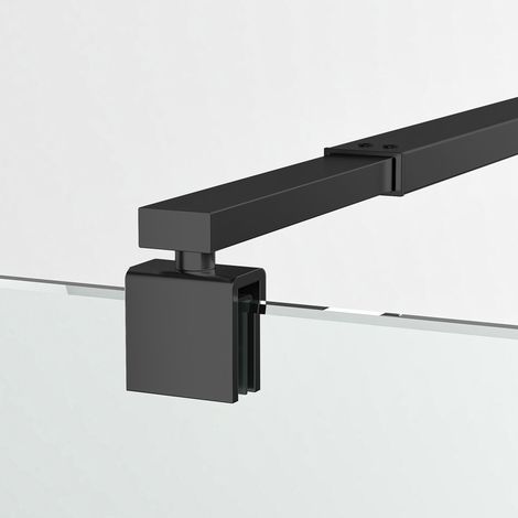 WDWRITTI Haltestange Duschwand Stabilisierungsstange Dusche Stabilisator für Glasdicke 8-10 mm Dusche Duschwand Duschabtrennung Edelstahl 73-120cm, Schwarz