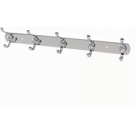Cintre Salle De Bain Double Avec 5 Crochets Diamant 52174 (1/3)