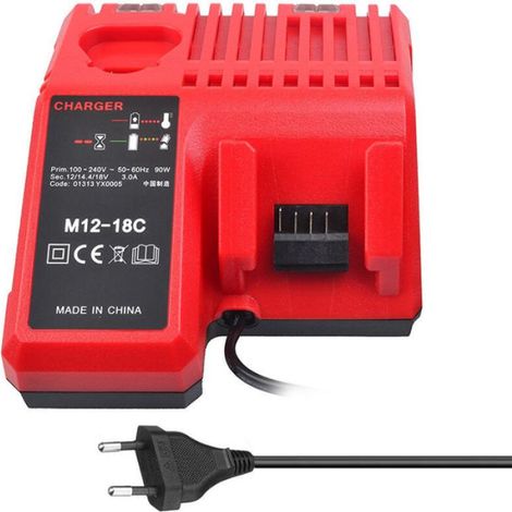 Remplacer Mivoch Milwauk M12-18 chargeur 12V-18V 3A charge rapide batterie au lithium chargeur double charge