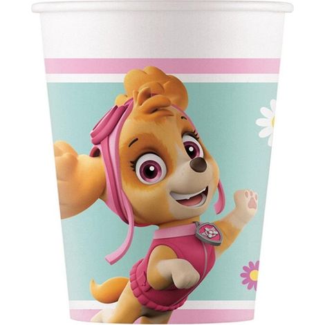 Bicchieri di carta Paw Patrol Skye ed Everest, 8 pezzi