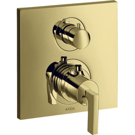 Thermostat AXOR CITTERIO UP avec interrupteur et réglage de la température, finition polie brillante (1/4)