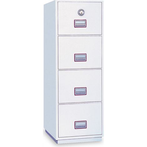 Classificatore Ignifugo Serratura a Chiave 4 Cassetti Technomax - 1471X528X675Mm