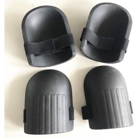 2 paires de genouillères de jardinage noires avec doublure intérieure souple en EVA imperméable, sangles réglables pour le sport B (1/5)