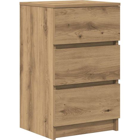 Maison Exclusive - Nachttisch mit 3 Schubladen Artisan-Eiche 39x3