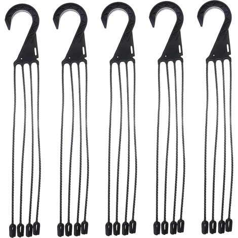 Crochets pour paniers suspendus, chaîne en plastique de 17, 7 pouces avec 4 pots fleurs (1/5)