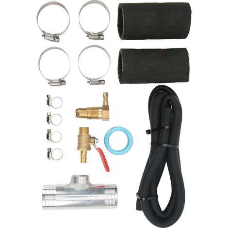 Kit de raccord pour réservoir de transfert auxiliaire avec collier en T pour tuyau de carburant 11025, pièce de rechange pour camions Ford F250 diesel, couleur argent. (1/5)