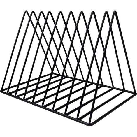 Porte Magazine Metal, 9 Fentes Porte Revue Or, Bibliothèque Triangle, Étagère Rangement à Livres, Porte-Journaux, Support Magazine Design pour Bureau, Salon, Maison, 26cm (1/5)