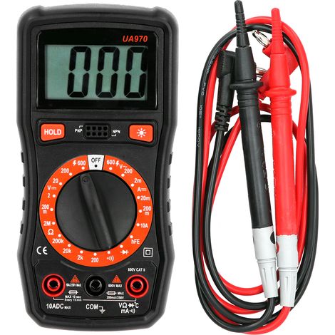 Multimètre numérique intelligent UA970 AC/DC testeur de tension portable avec écran LCD affichage digital (1/5)