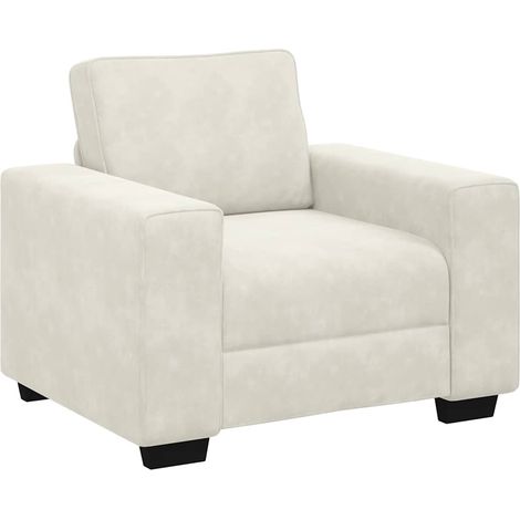 vidaXL Divano Sedia Crema 60 cm Velluto (1/5)