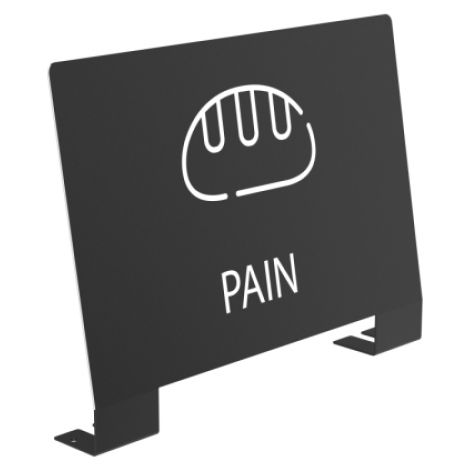 Plaque signalétique pour meuble Alitri - picto Pain - gris manganèse