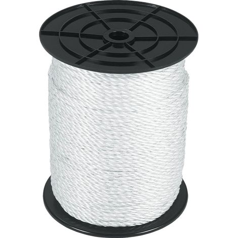 Weidezaunseil zur Tierhaltung 200 m lang 0,6 cm breit weiß