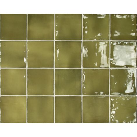 Faïence - MANACOR - BASIL GREEN - 10X10