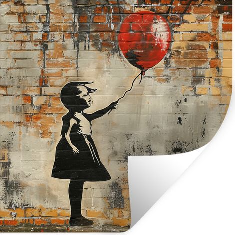 Wall Sticker Graffiti - Banksy - Girl - Street art 50x50 cm