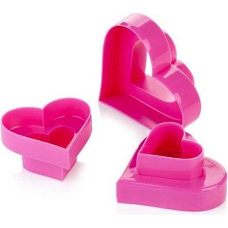 Set de cortadores para galletas en forma de corazón, 3 piezas, Delicia Tescoma 630862
