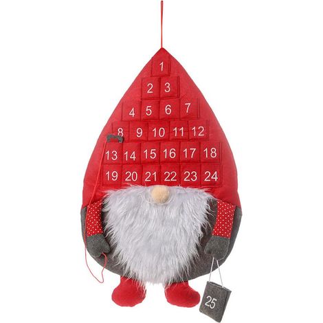 Calendrier de l'Avent Forêt de Noël avec Poupée Sans Visage, Décoration Murale Compteur à Rebours (1/5)