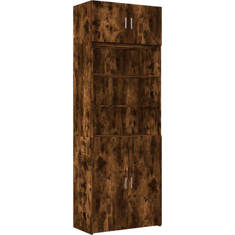 Maison Exclusive - Armadietto Rovere Fumo 80x42,5x225 cm in Truciolato