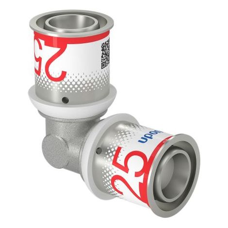 Uponor S-Press PLUS Winkel 90°, mit Pressenden, 25 mm, Metall