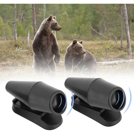 2 Stück Kfz-Wild- und Schlangenabwehrgerät mit akustischem Alarm, Ultraschall und Windantrieb (schwarz) (1/5)