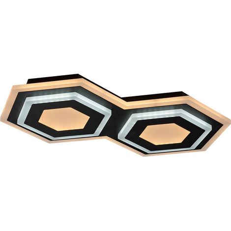 Plafoniera LED Rabalux Bitsi 43cm 44W nera 3000-6000K (1/5)