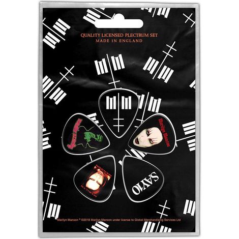 Médiator Marilyn Manson (lot de 5) Taille unique Noir