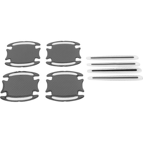 Lot de 4 bandes adhésives réfléchissantes argentées pour poignées de portières extérieures de voiture, pour une sécurité accrue. (1/5)