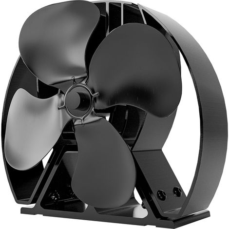 1 Ventilateur de poêle 4 pales Distributeur de parfum Chauffage thermoélectrique Pour cheminée et cuisine (1/5)