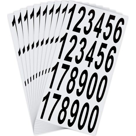 Aougo – Lot de 10 autocollants numéros de boîte aux lettres – Vinyle imperméable – Dimensions 2,5 x 7,6 cm – Pour intérieur et extérieur (1/5)