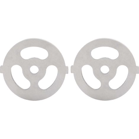 2 lames de hachoir à viande en acier inoxydable 304, diamètre intérieur de 7 mm, pour hachoir à viande type 5/B (plaque de coupe à 3 trous) (1/4)