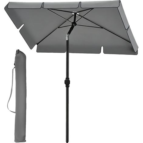 Gartenumbrella, verstellbare Neigung, tragbares Design, GRAU (1/2)