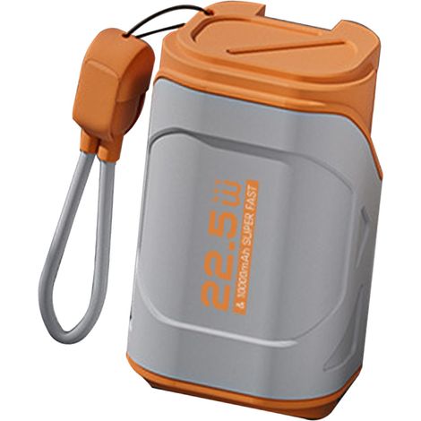 Batterie externe 10000mAh avec prise murale AC et câble charge rapide 22.5W compacte nomade chargeur portable pour Android iOS gris sidéral (1/5)