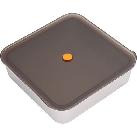 Boîte de conservation alimentaire en acier inoxydable, type bento, avec couvercle, 3700 ml (1/5)