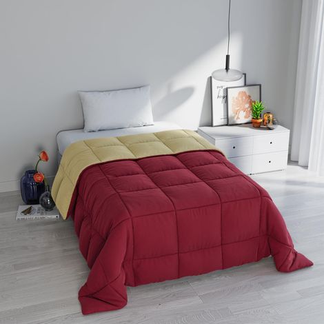 Couette d'hiver Elegant Deux Tons, Bordeaux/Crème, 220x260 cm (1/5)