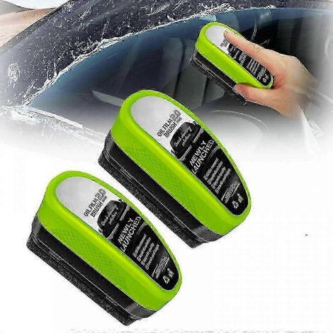Lot de 2 brosses de nettoyage améliorées pour pare-brise et vitres, avec protection anti-buée et hydrofuge. (1/5)