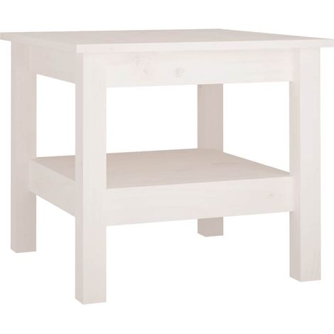 vidaXL Coffee Table White 45x45x40 cm Solid Wood Pine