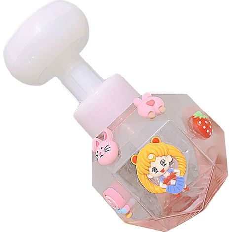 Flacon-pompe distributeur de savon, flacons-pompes en plastique rechargeables, flacons-pompes vides à large ouverture pour lotion et shampoing (filles) (1/5)
