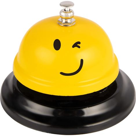 Cloche de table, cloche de bienvenue, cloche de table – une cloche avec un son clair, en particulier pour les cuisines, les restaurants, les hôtels et les bars (jaune) (1/5)