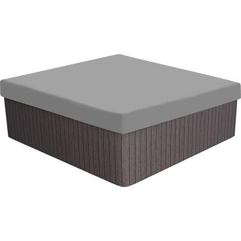 78,7x78,7x11,8" Carré Chaud Baignoire Couvercle 210D Oxford Gris SPA Housse Protecteur Patio Meubles Housses pour Chaud Baignoire Extérieur Intérieur, Étanche Antipoussière (1/5)