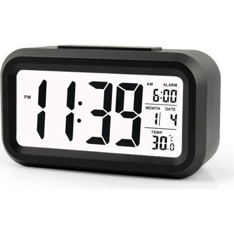 Réveil numérique sans Fil à Piles avec Datetempératurecapteur Lumineux Intelligent12-24 Heuresrépétition pour Les ChambresLe 9 (1/4)