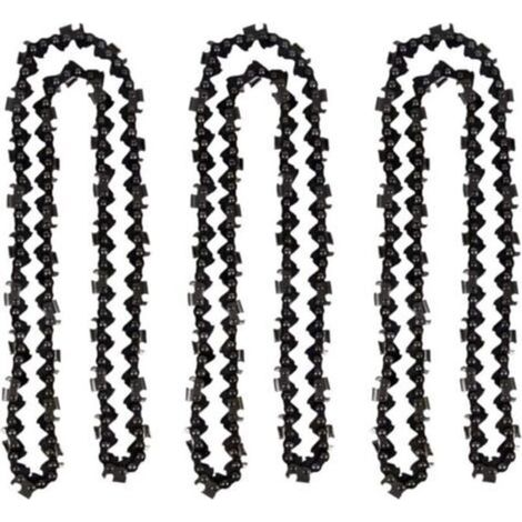 Lot de 3 chaînes de tronçonneuse 50 cm 0.325' 1,5 mm 76 maillons – Rivets traités pour coupe précise – Compatible Timberpro et Hyundai (1/4)