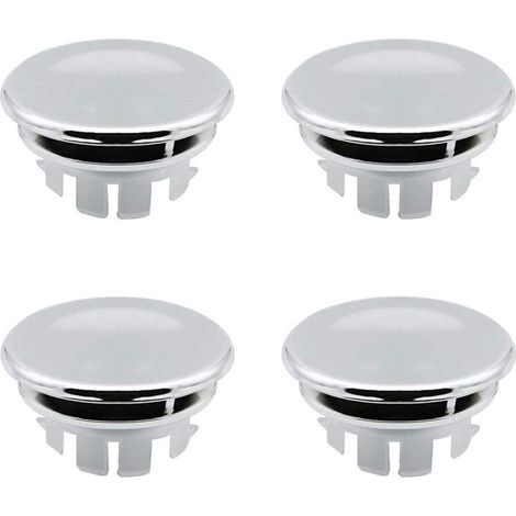 Couvercle de Trop-plein pour lavabo - Anneau de trop-plein de rechange - Bouchon pour salle de bain, cuisine, lavabo - Trou rond de trop-plein - insérer correctement les pièces de rechange (4 pi