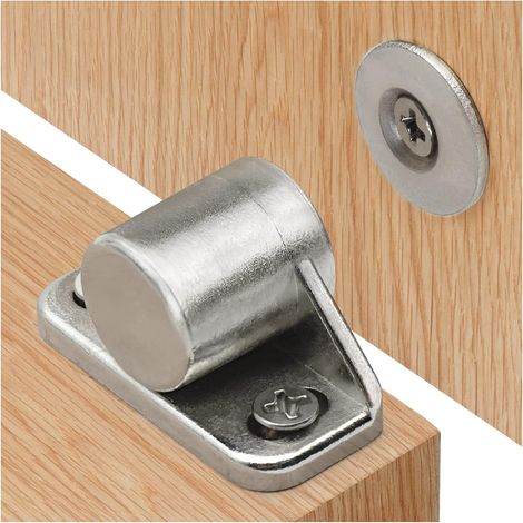 QAZQA Loquet Magnetique Aimant porte Placard Sunivaca 4 Pièces Argent Loquets Magnétiques Avec Des Vis Aimant Fermeture Meuble Aimant Puissant pour Porte Coulissante Tiroirs Fenêtre Aimanté Armoire (1/5)