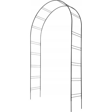 KADAX Rosenbogen für Kletterpflanzen, Pergola, Schwarz, 150 x 255 cm (1/5)