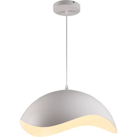 TRADE SHOP - Lampadario A Sospensione Contemporaneo E27 Lampada Pendente Cucina Isola Soggiorno A23 - Bianco (1/5)