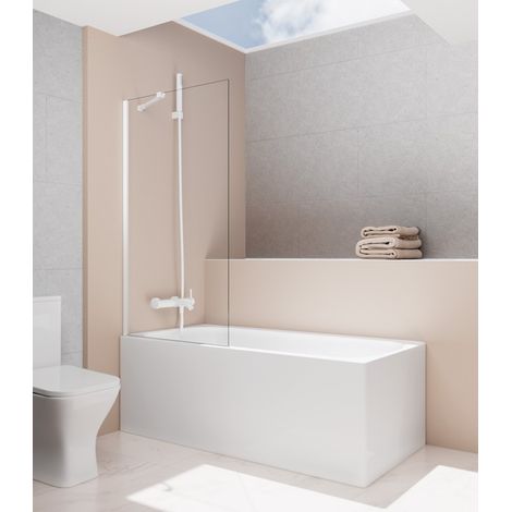 Panneau fixe baignoire FIX WHITE 8 mm Mesure: 150x85 cm, Décoré: Transparent (1/2)