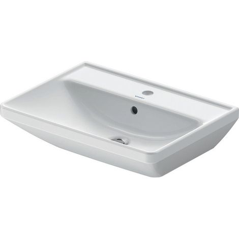 lavabo D-NEO con foro per miscelatore, altezza 1 foro, 600x440 mm, bianco (1/5)