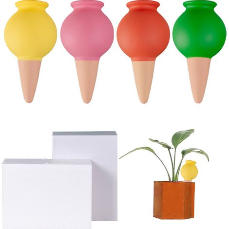 Indoor plant watering kit (4 pieces), 100ml terracotta outdoor flower pots,It is the ideal choice for you. (1/5)